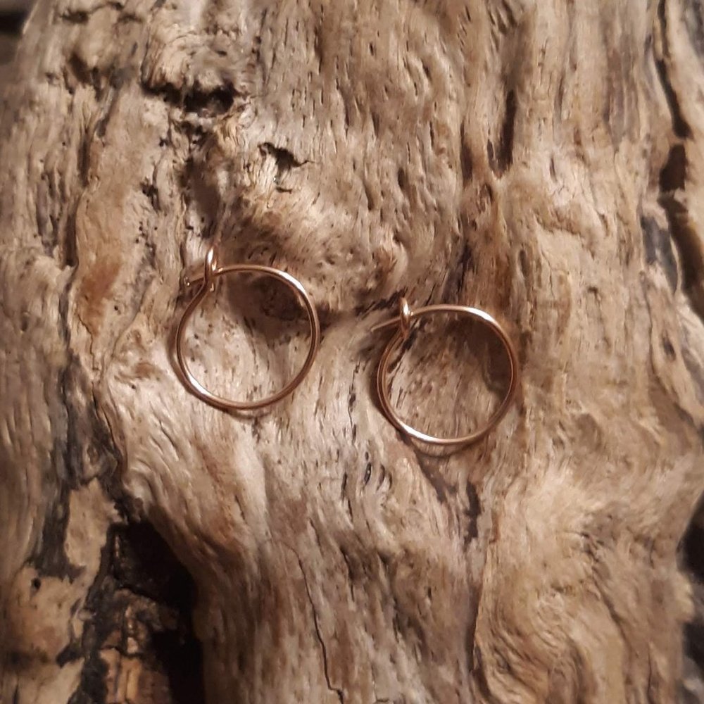 Handcrafted Rose Gold Hoop Earrings